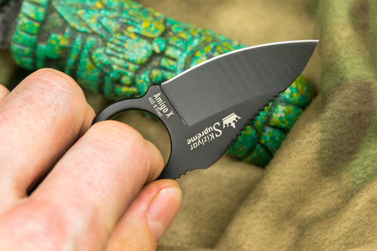 Шейный нож Amigo X AUS-8 BT Black Handle