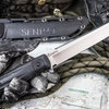 Туристический нож Senpai AUS-8 StoneWash черный