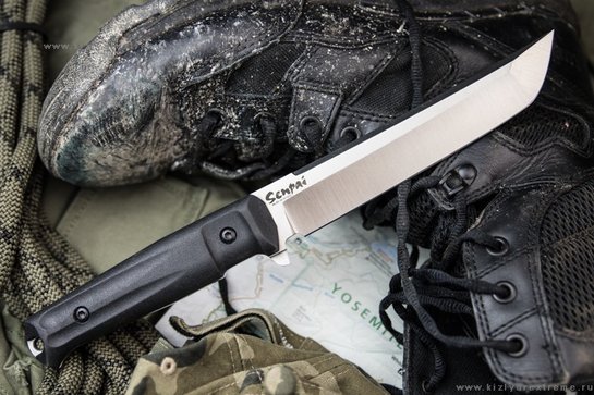 Туристический нож Senpai AUS-8 StoneWash черный